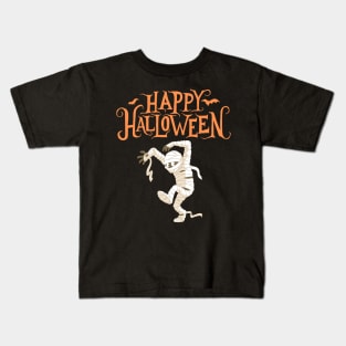 Mummy Cute Happy HalloweenT-Shirt and Merchandise/Halloween Mummy Apparel/Cute Halloween Accessories Kids T-Shirt